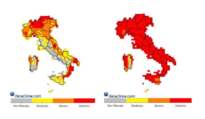 cambiamenti climatici e eventi estremi Italia la siccità scala 30 km
