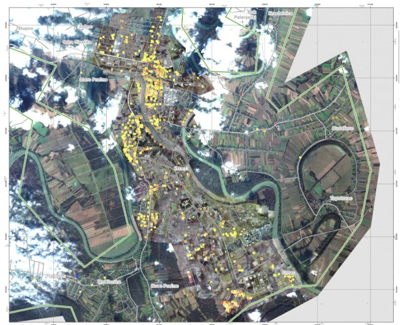 Copernicus Rapid Mapping mappa terremoto Croazia