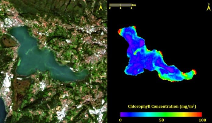 immagini satellitari PRISMA clorofilla lago di Varese