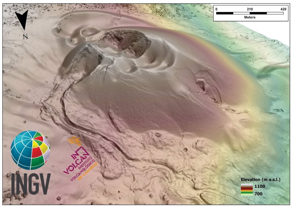 INGV realizza rappresentazione digitale del vulcano Cumbre Vieja