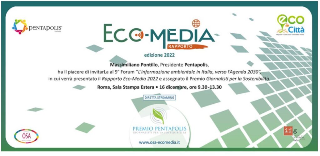 informazione ambientale in italia al centro del rapporto eco media